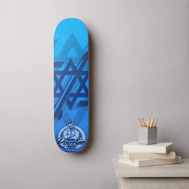 A Rooster Named Steve Looked over the Gaza Border  Skateboard (Wall Art)