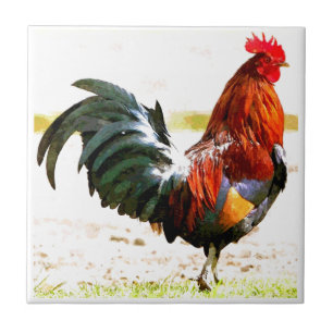 A Rooster Tile