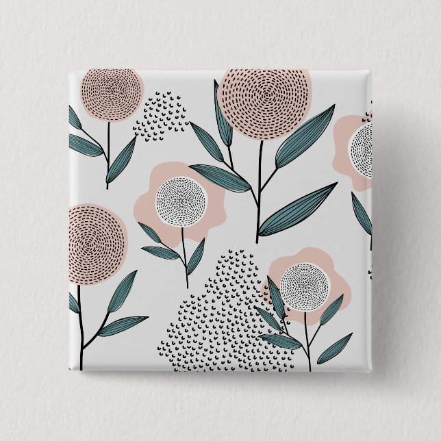 A rose 15 cm square badge (Front)