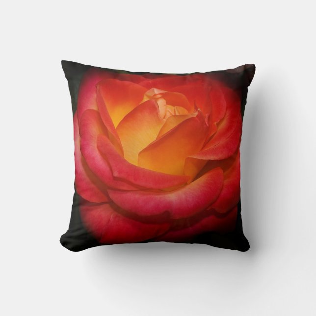 A Rose Aflame Cushion (Front)
