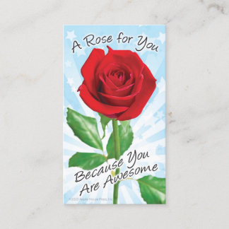 A Rose For You Calling Card