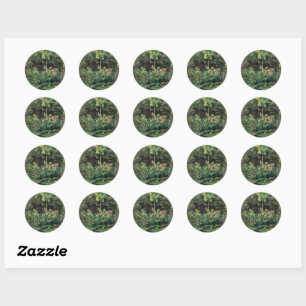 A Rose Garden by Camille Pissarro, Classic Round Sticker