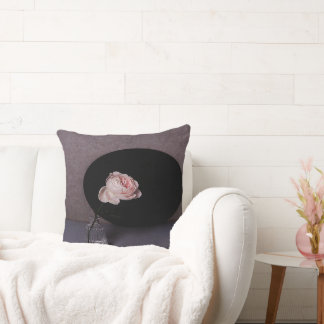 A rose in full bloom cushion