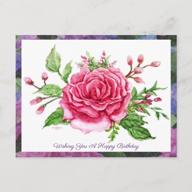 A Rose Is A Rose greeting postcard (Front)