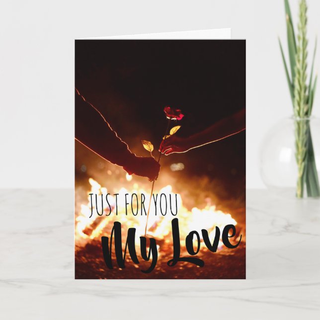 A Rose Just For You Card (Front)