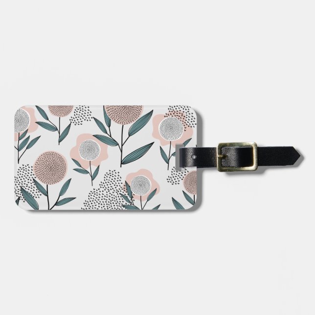 A rose luggage tag (Front Horizontal)