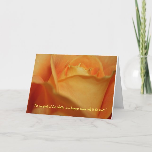 "A Rose" Note Card & Postage Stamp (Front)