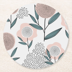 A rose round paper coaster