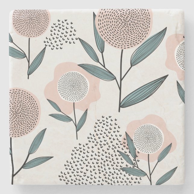 A rose stone coaster (Front)