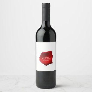 A Rose Wine Label
