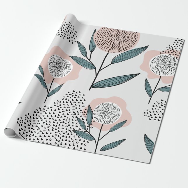 A rose wrapping paper (Unrolled)