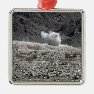 A round from an AT-4 small rocket launcher Metal Tree Decoration