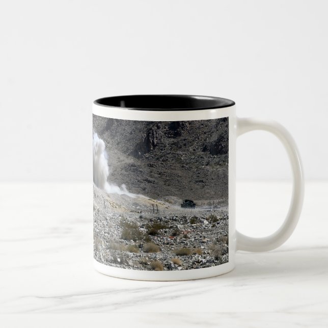 A round from an AT-4 small rocket launcher Two-Tone Coffee Mug (Right)