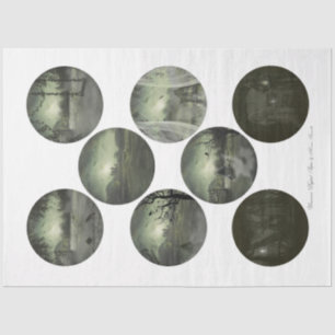 A Round Gothic Halloween Series Design 2 Tissue Paper