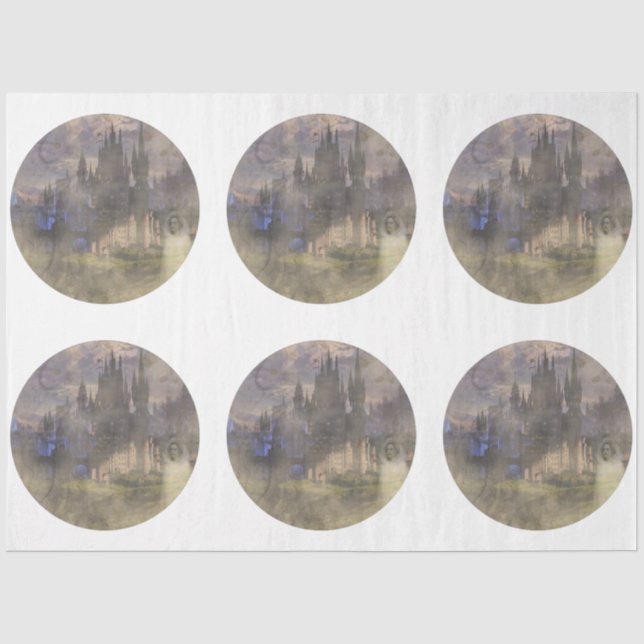 A Round Gothic Halloween Series Design 9 Tissue Paper (Front)