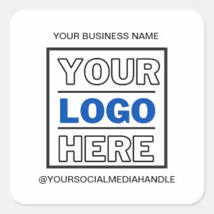 A round professional custom branded Classic Round Square Sticker