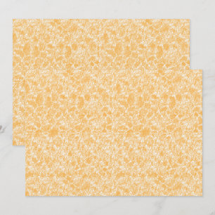 A round rug with a vibrant blend of yellow and ora thank you card