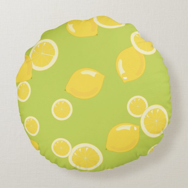 a round slice of lemon cushion (Back)