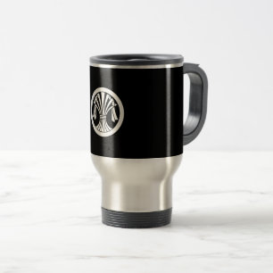 a round standing noshi travel mug
