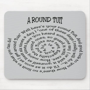 A Round Tuit Grey Mousepad
