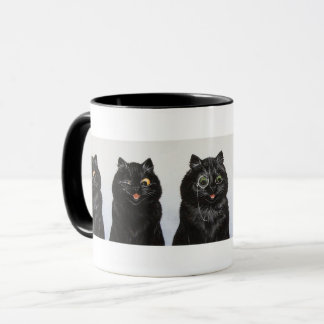 A Row of Black Cats by Louis Wain Mug