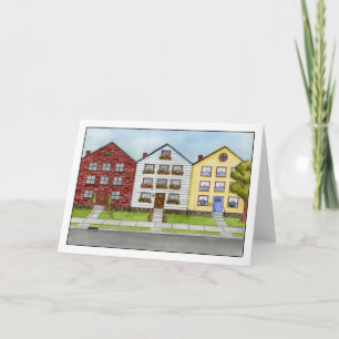 A Row Of Houses Card