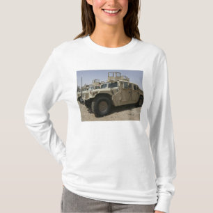 A row of humvees from Task Force Military Polic T-Shirt