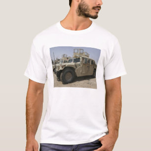 A row of humvees from Task Force Military Polic T-Shirt