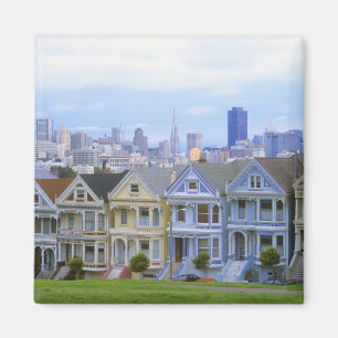 A row of Victorian homes Magnet
