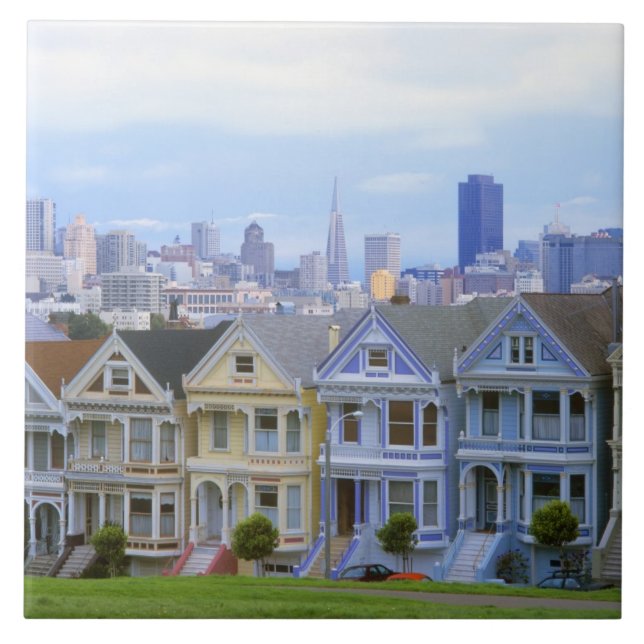 A row of Victorian homes Tile (Front)