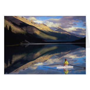 A rower on Banff Lake in the Canada MR)