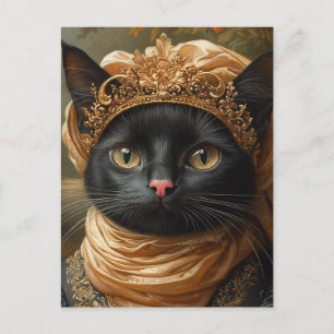A Royal Black Cat Postcard