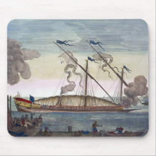 A Royal Galley (Spanish or Portuguese) rowed by sl Mouse Mat
