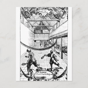 A Royal Game of Tennis in the Jeu de Paume Postcard