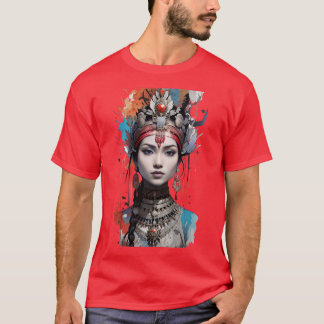 A Royal Look a Beautiful Ancient Indian Queen  T-Shirt