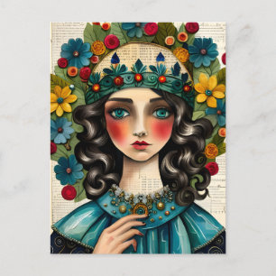 A Royal Woman Collage Postcard