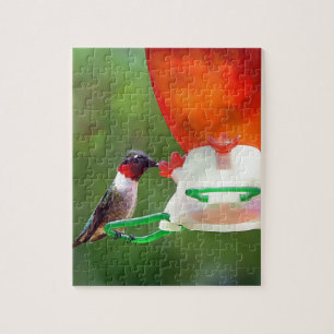 A Ruby Throated Hummingbird Jigsaw Puzzle