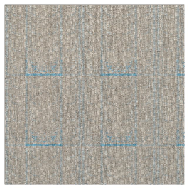 A rug featuring a blue and white creative arts mot fabric (Swatch)