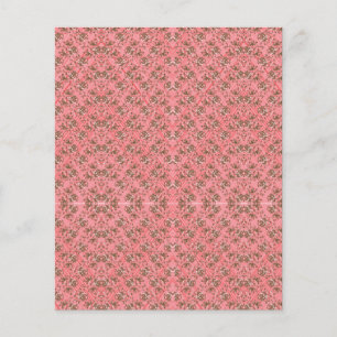 A rug with a red and pink motif features a decorat flyer