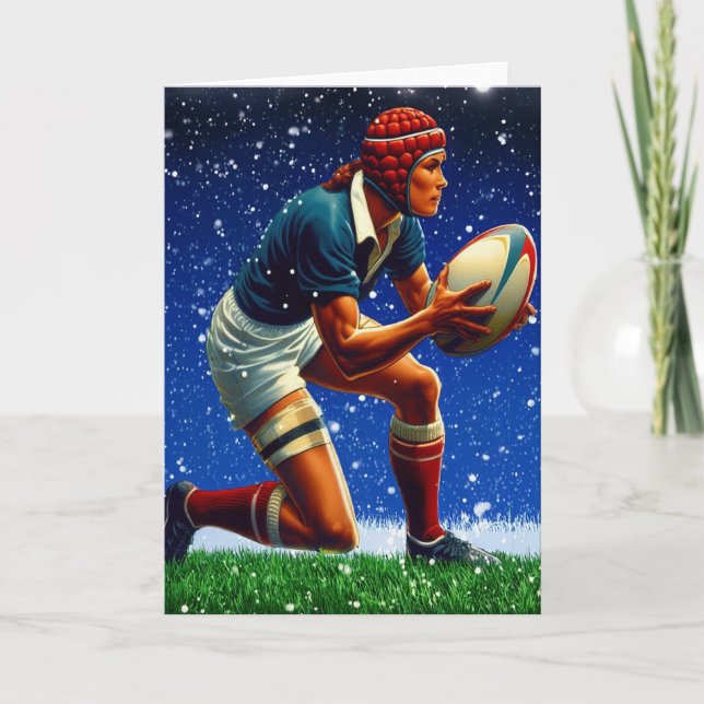 A Rugby Christmas - Rugby Greeting Card (Front)