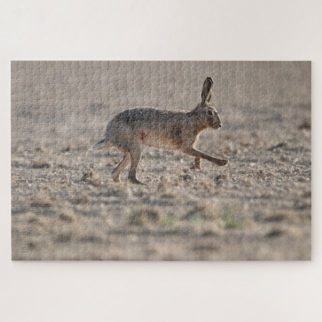 A running hare jigsaw puzzle (Horizontal)