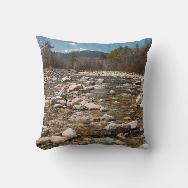 A running stream river with clear water flowing wi cushion (Front)