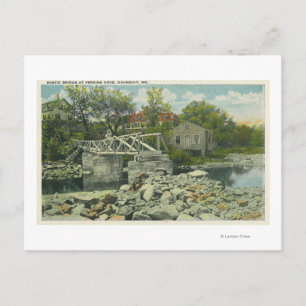 A Rustic Bridge at Perkins Cove Scene Postcard