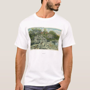 A Rustic Bridge at Perkins Cove Scene T-Shirt