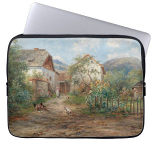 A Rustic Garden in Blossom in the Countryside Laptop Sleeve