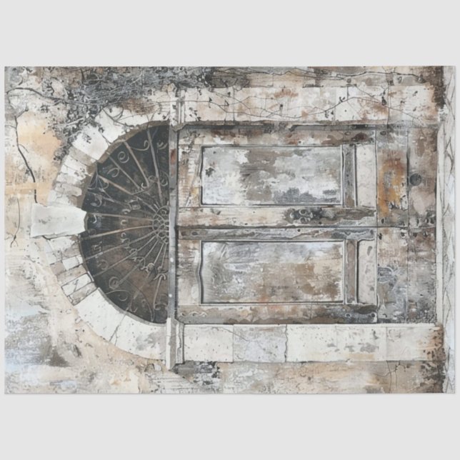 A Rustic Italian Door Series Design #7 Tissue Paper (Front)