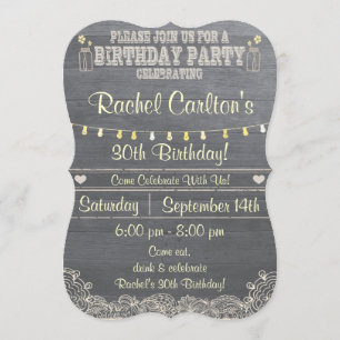 A Rustic Mason Jar Birthday Party Invitation