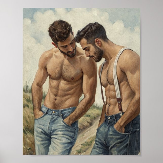 A Rustic Study in Shared Male Desire Poster (Front)