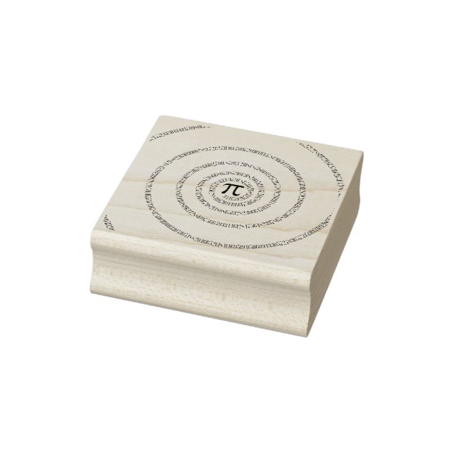 A S Pi Ral a Spiral of Pi Rubber Stamp (Stamp)