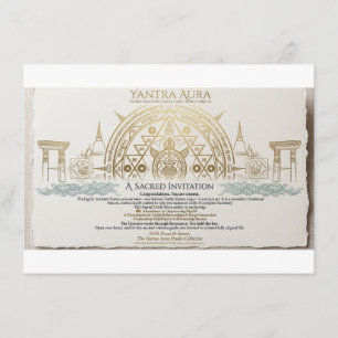 A Sacred Invitation - Turtle Yantra Blessing Postc